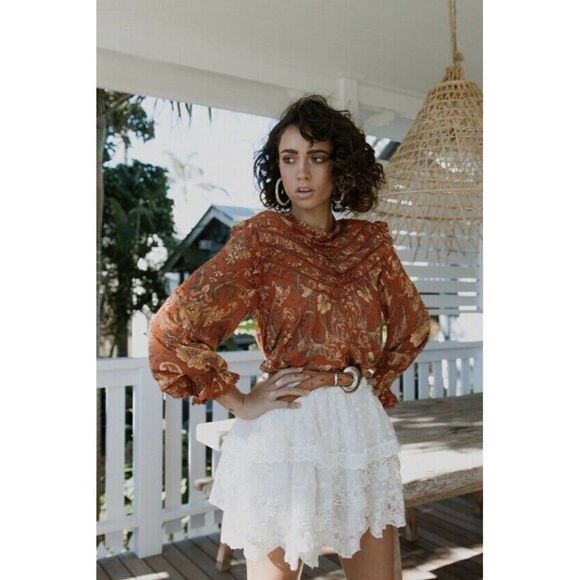 NEW SPELL & THE GYPSY AURORA FLORAL PRINTED BLOUSE - Picture 2 of 7